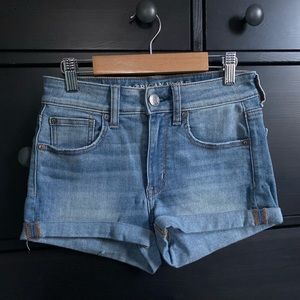 American Eagle High Rise Denim Shorts